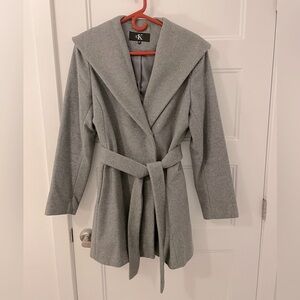 CALVIN KLEIN Wool Wrap Coat